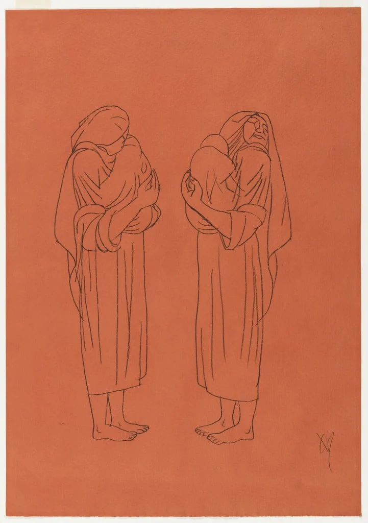 Untitled, by Xavier Guerrero, crayon, 1945