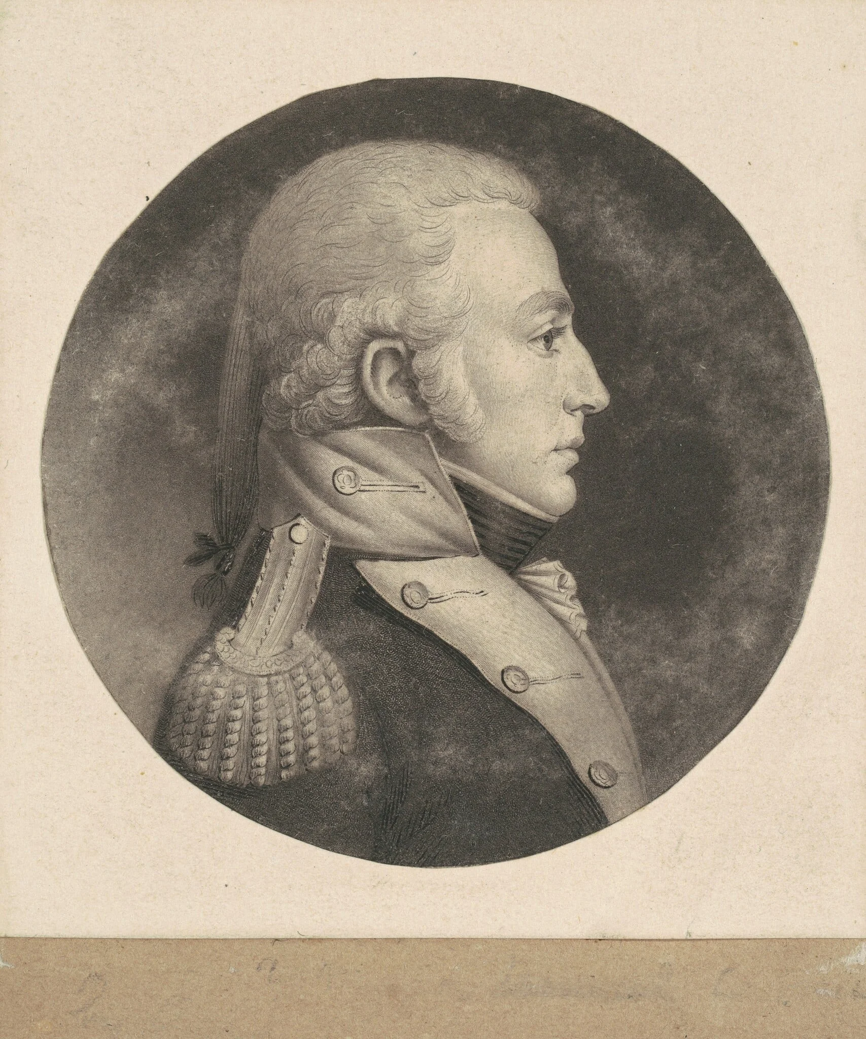 Daniel Carmick, by Charles Balthazar Julien Févret de Saint-Mémin, ink, 1798