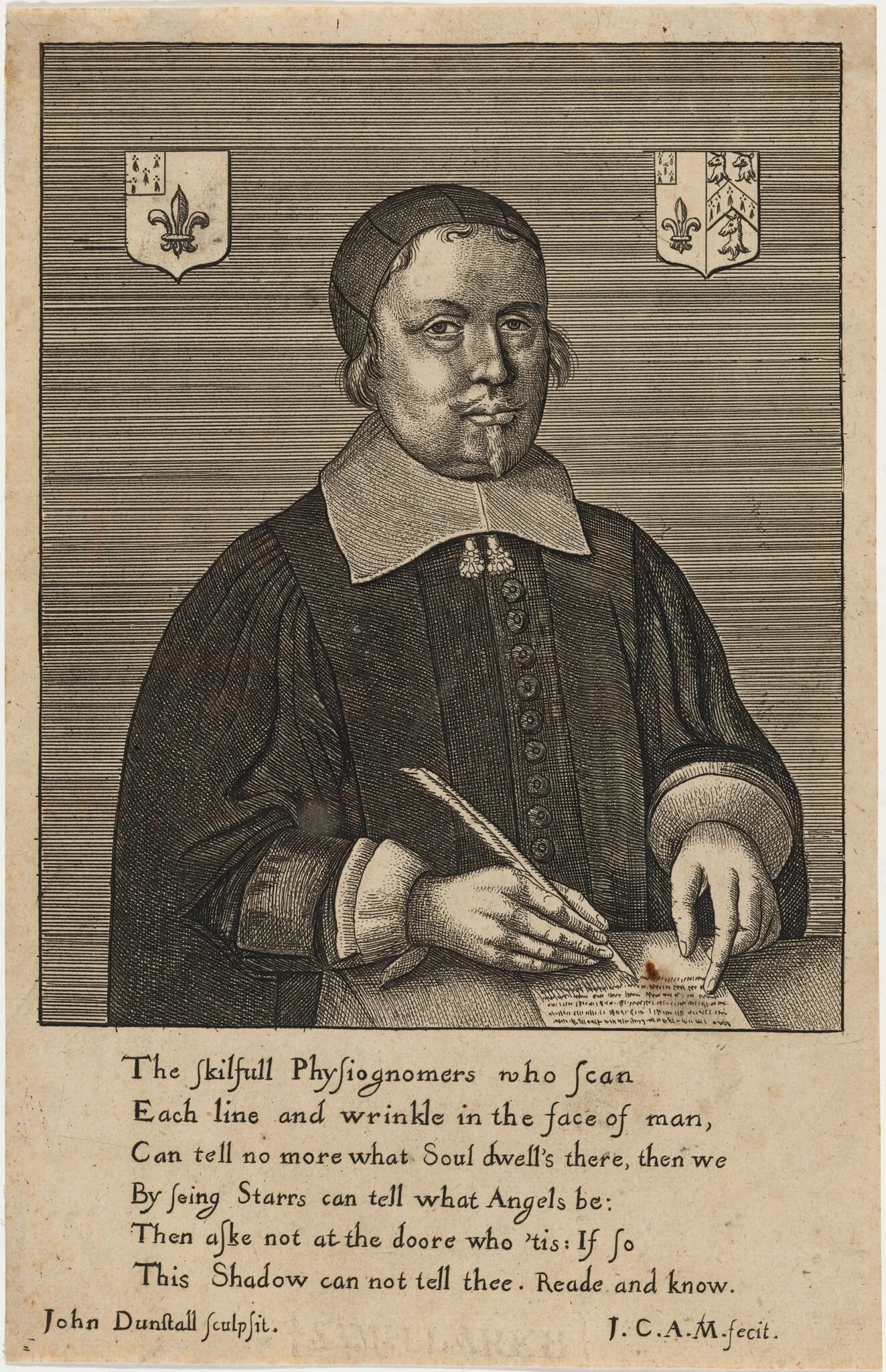 Samuel Clarke, Minister of Saint Benet Fink, Biographer, by John Dunstall, ink, 1675