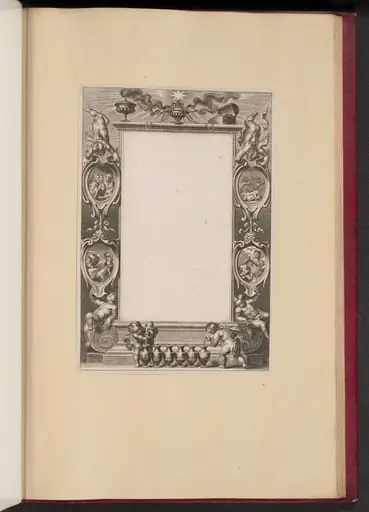 Border Illustration with Scenes from the Life of Christ and Putti Pouring Wine
