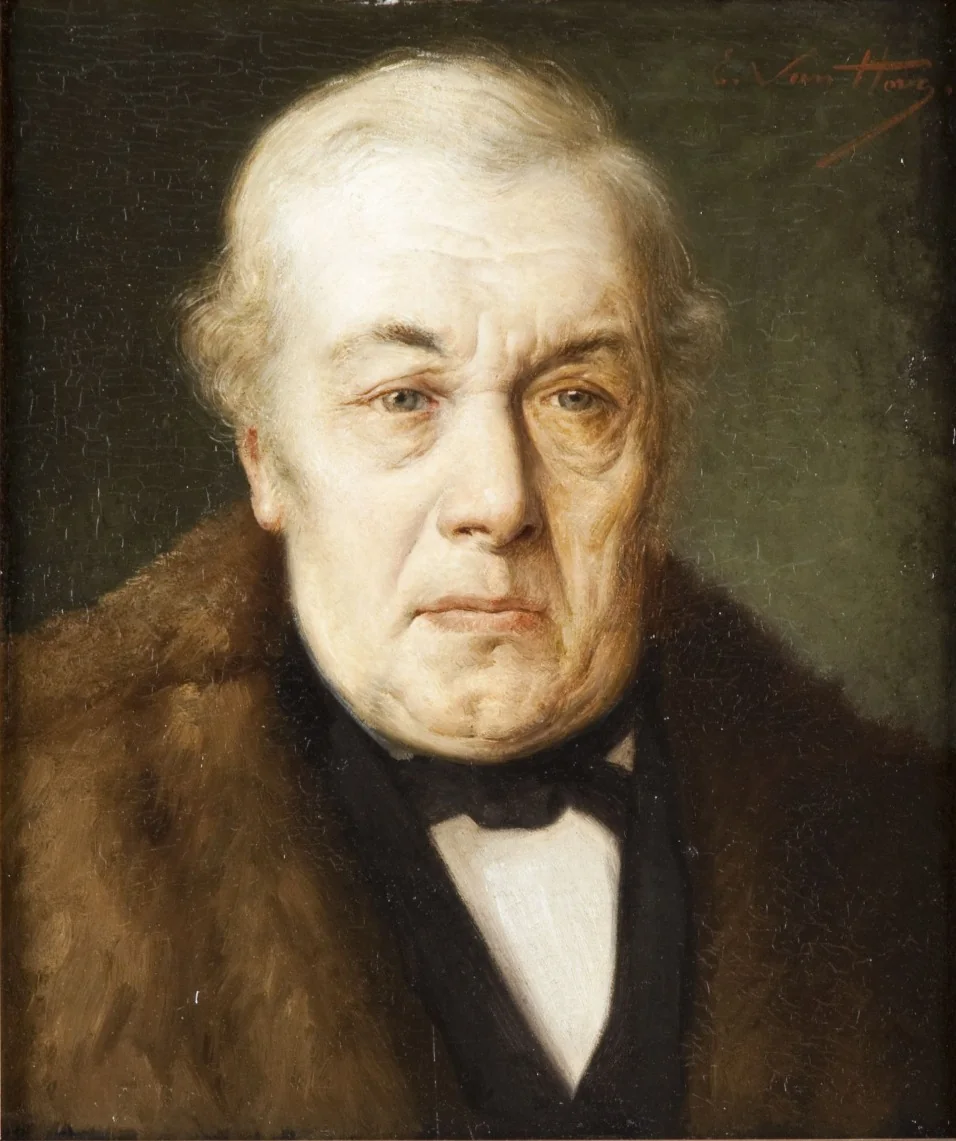 Portrait of Michiel Velle, by Edmond Van Hove, oil, 1900