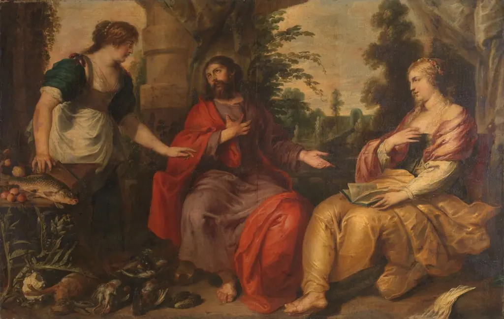Christ in the house of Martha and Mary