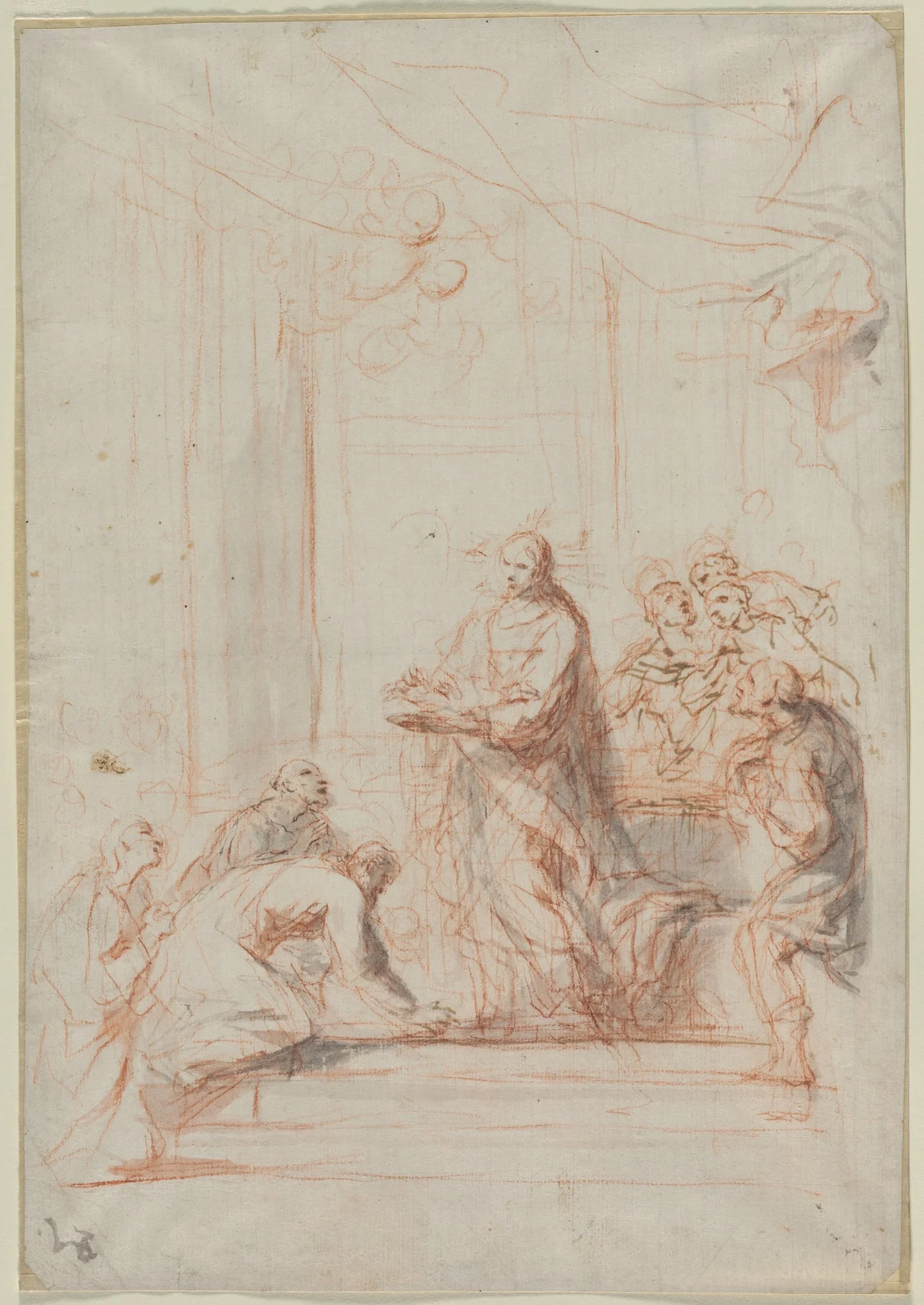 Christ Administering the Host, by Unknown, 1704