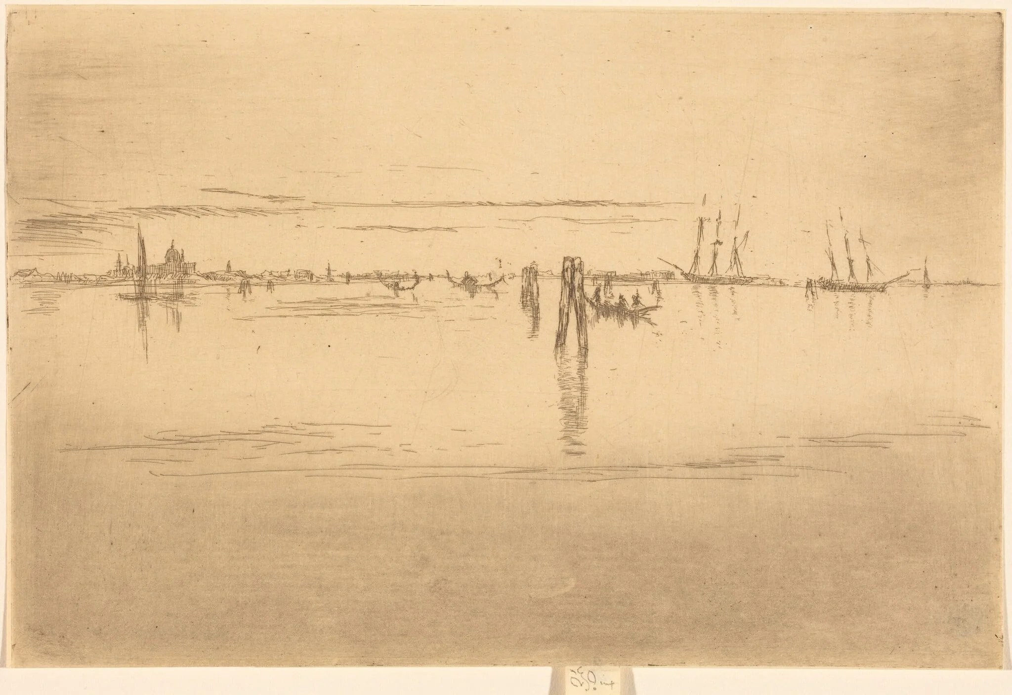 Long Lagoon, by James McNeill Whistler, ink, 1880
