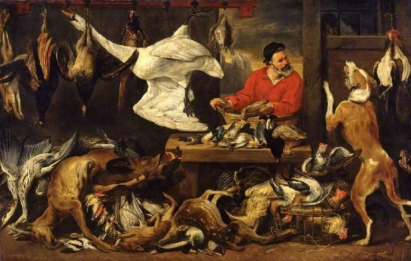 The Fowl Market, by Frans Snyders, oil, 1628