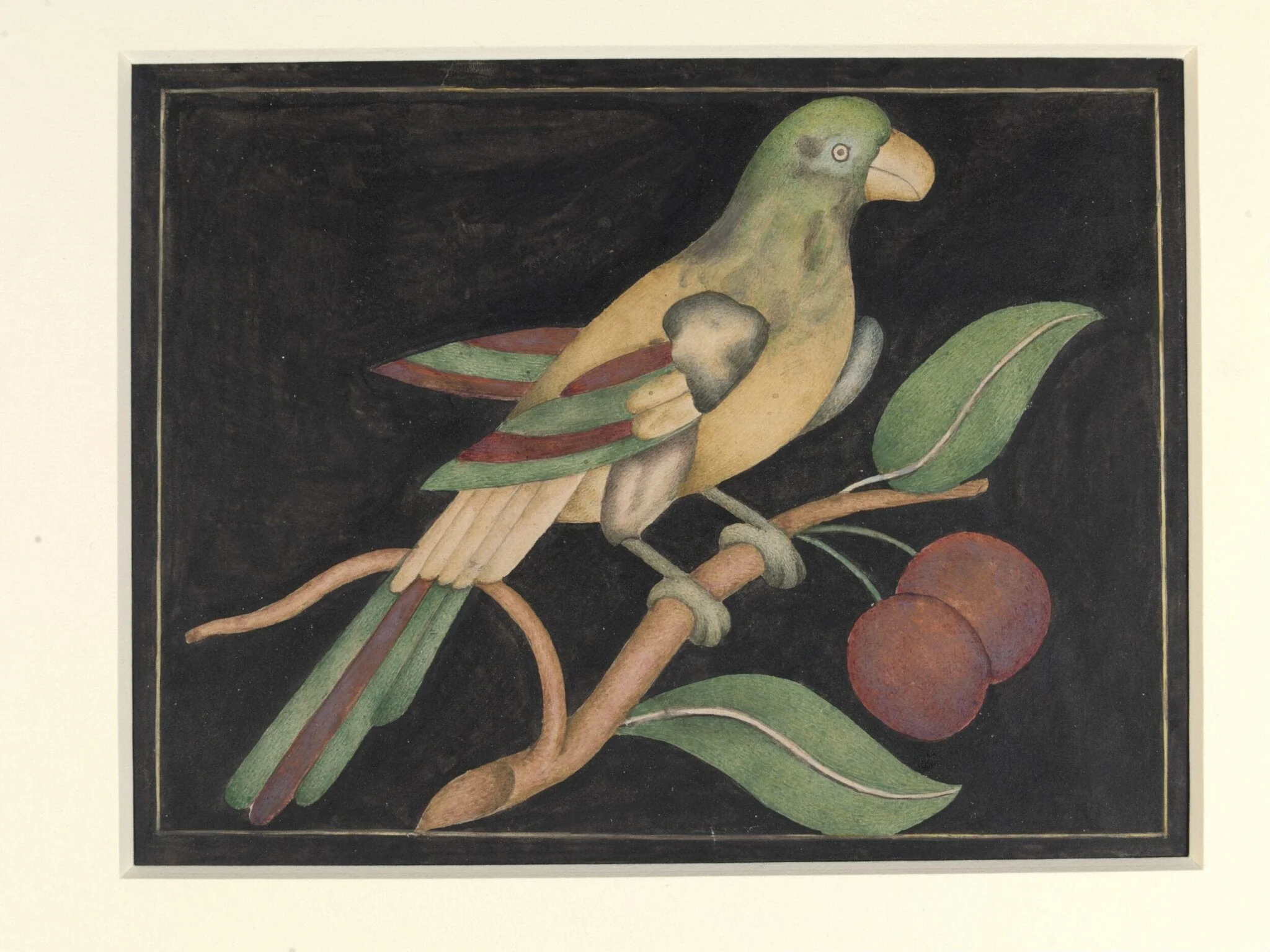 Detail of pietra dura work from the Diwan-i Am, Delhi Palace and Fort, by Unknown, paint, 1845