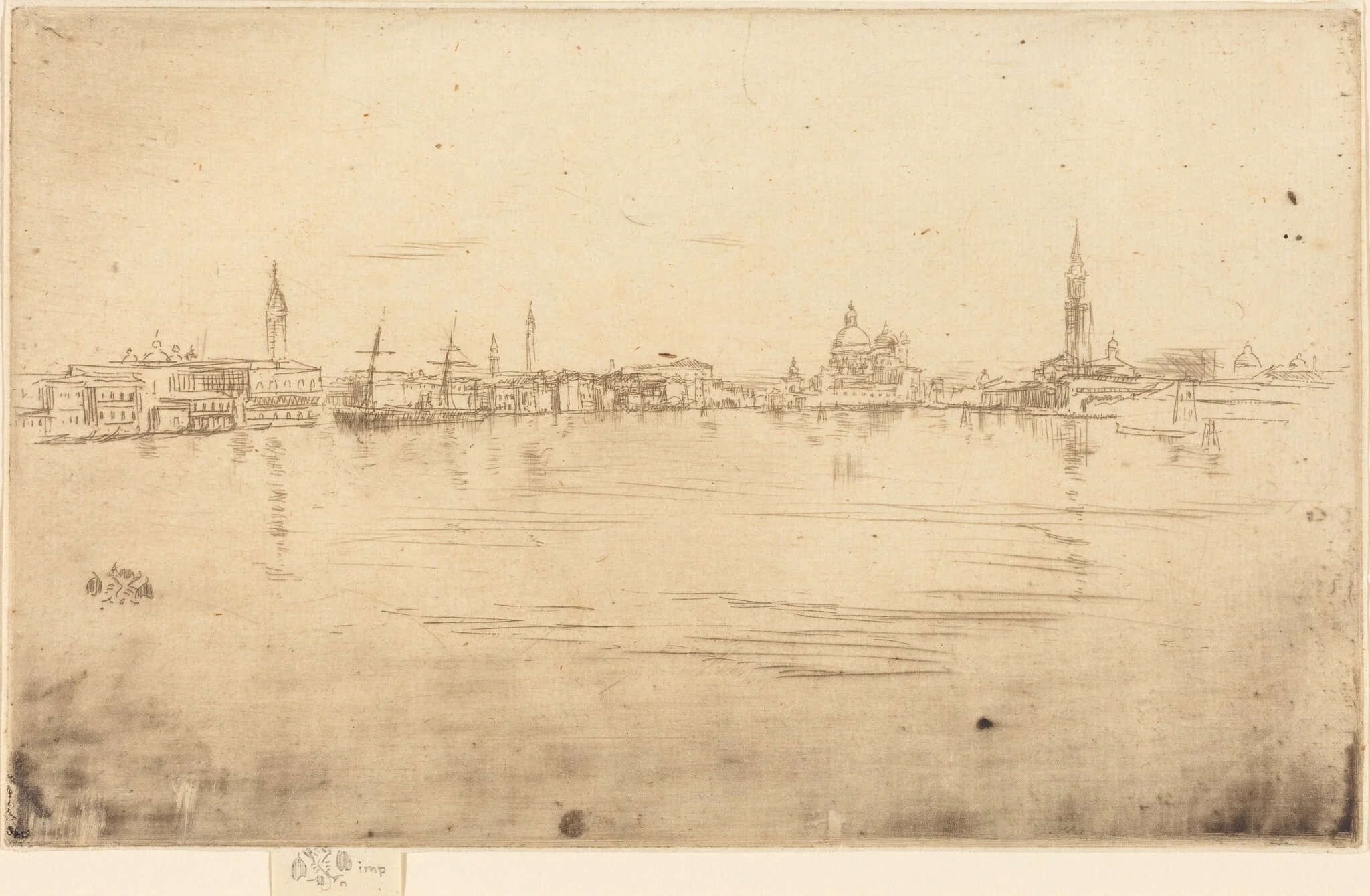 Salute Dawn, by James McNeill Whistler, ink, 1880