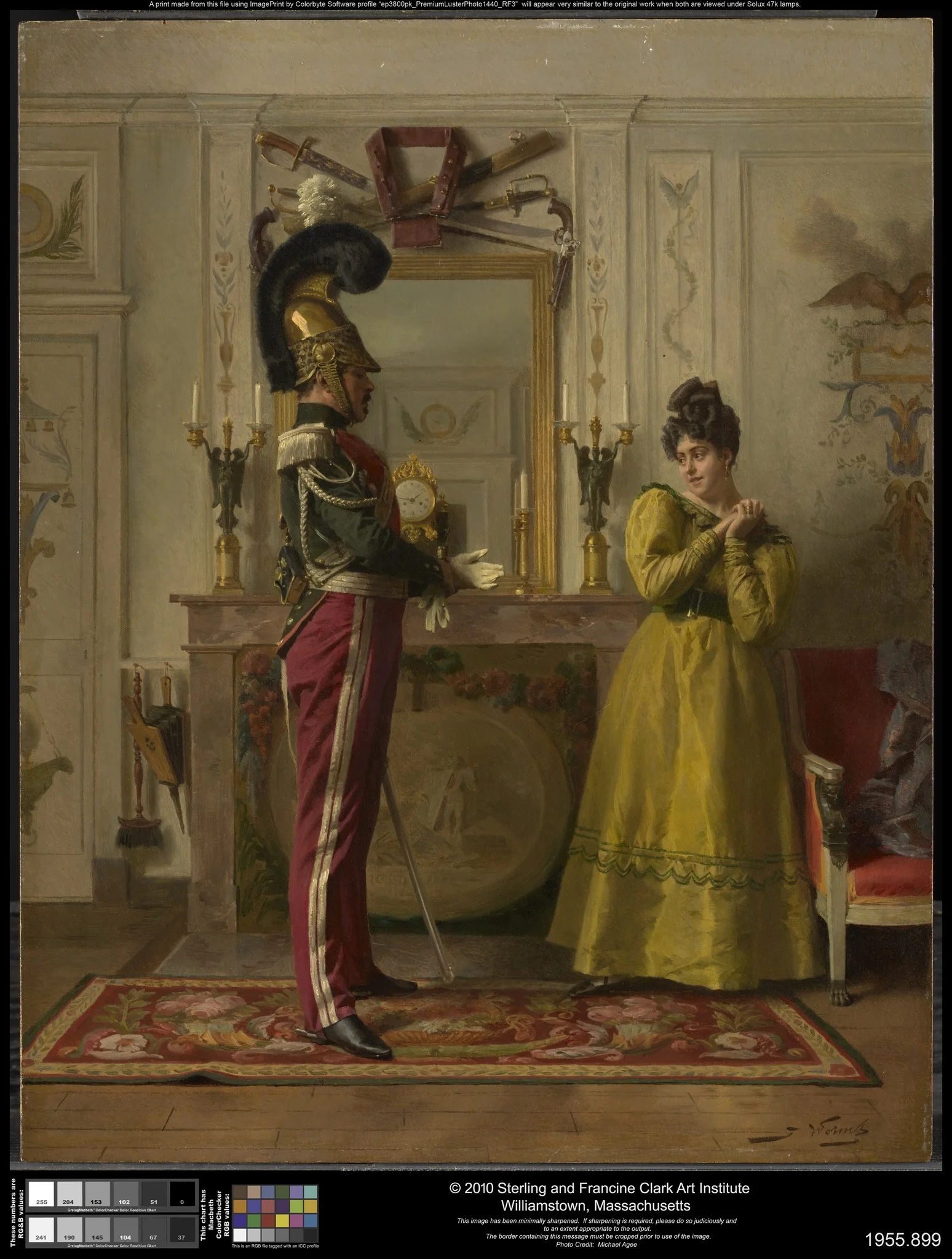 Departure for the Review, by Jules Worms, oil, 1888