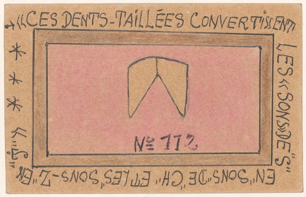 Untitled, by Frédéric Bruly Bouabré, graphite, 1991