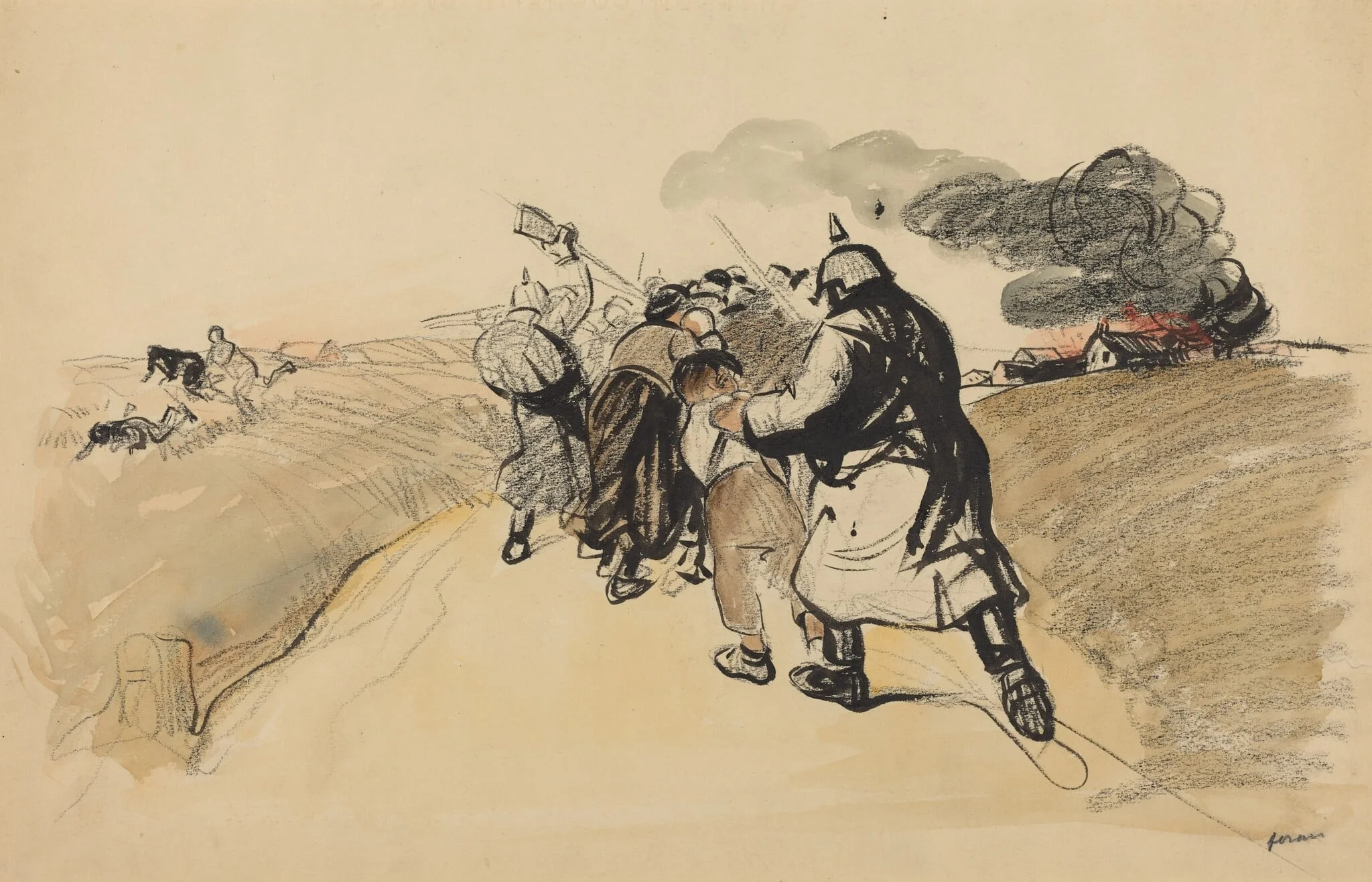 German Raid on a Village