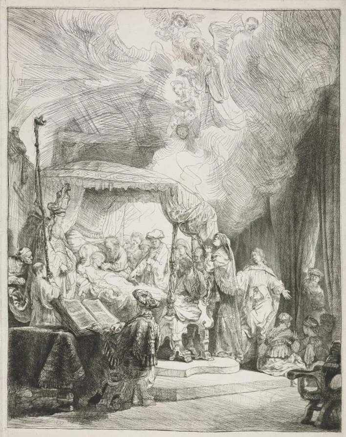 Death of the Virgin, by Rembrandt, 1639