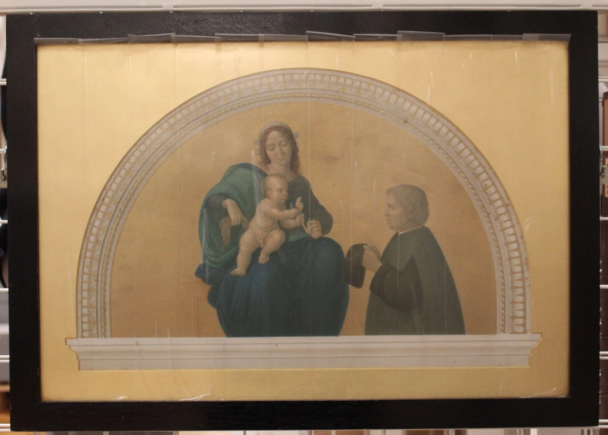 Madonna and Child with donor, by Mariannecci, 1864
