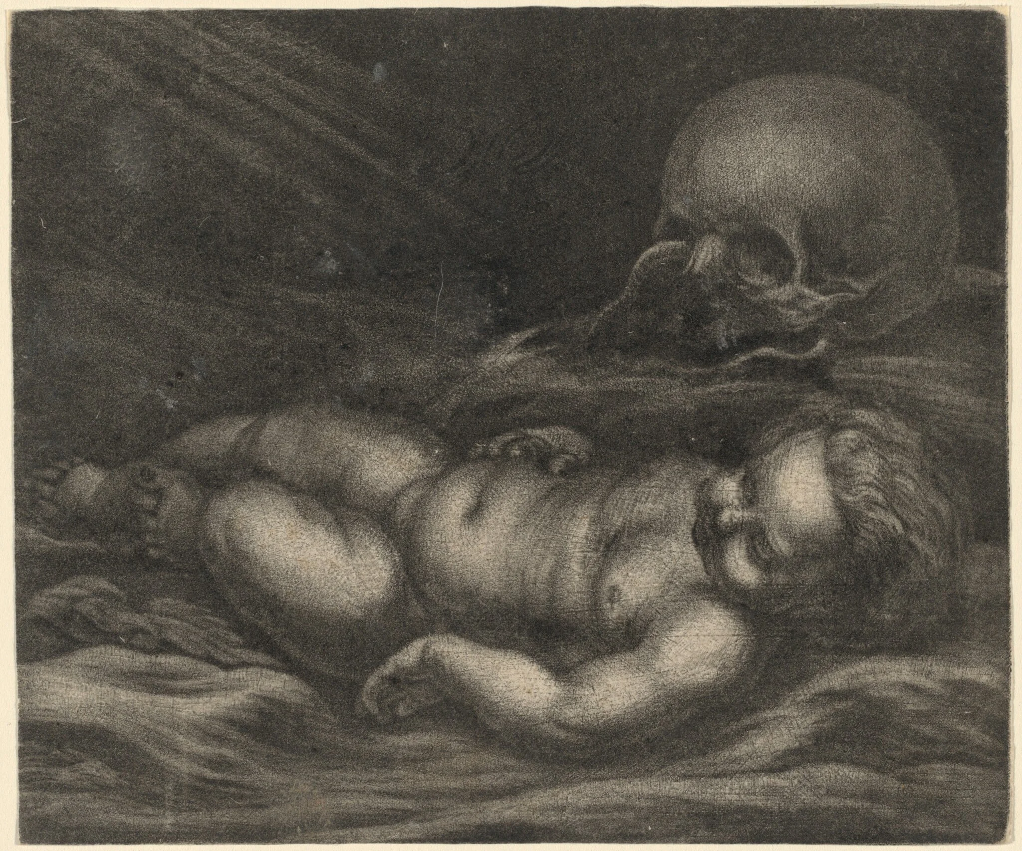 Memento Mori, by Dutch 17th Century, ink, 1680