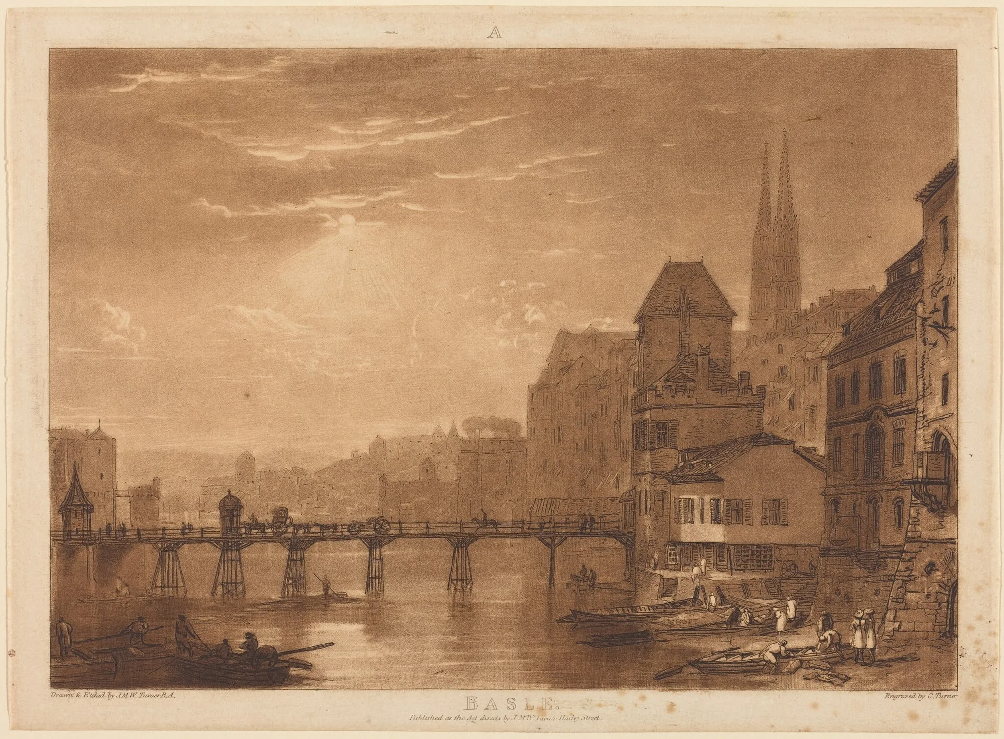 Basle, by Charles Turner, ink, 1807