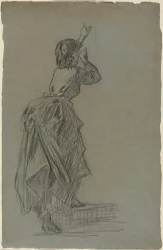 Young Woman Climbing a Step