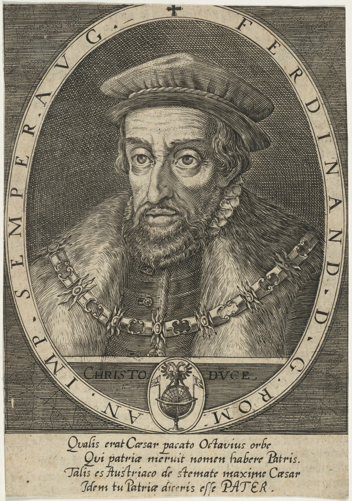 Ferdinand I, Roman Emperor, by Unknown 19th Century, ink, 1850