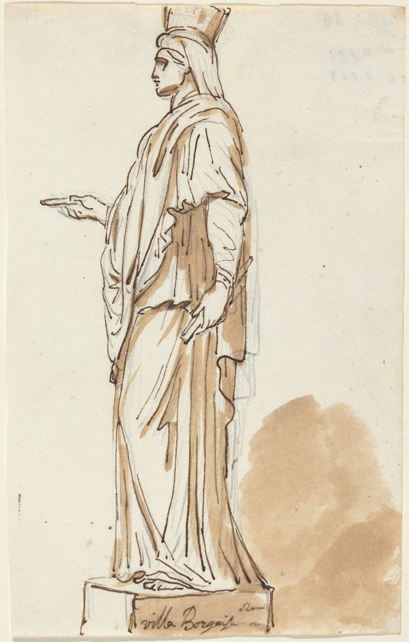 The Borghese Cybele, by Augustin Pajou, chalk, 1754