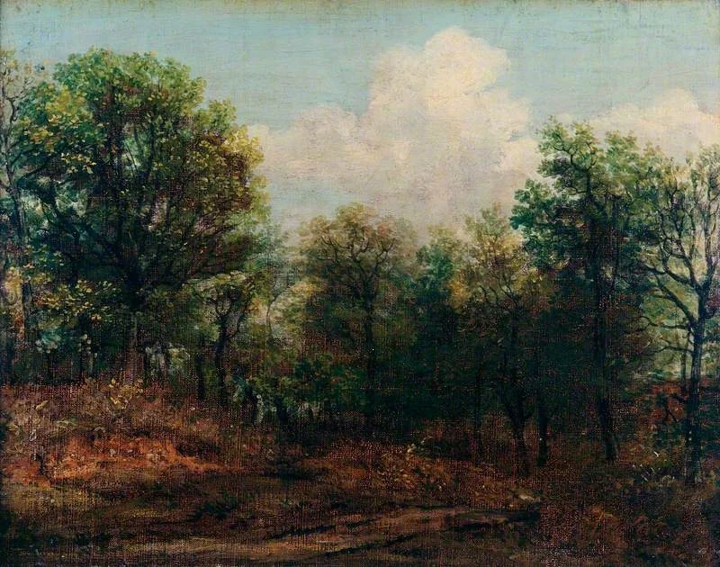 A Wood, by John Constable, oil, 1802