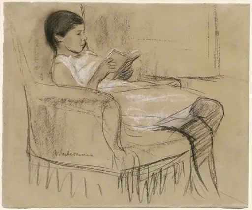 The Artist's Daughter Käthe Reading in a Chair