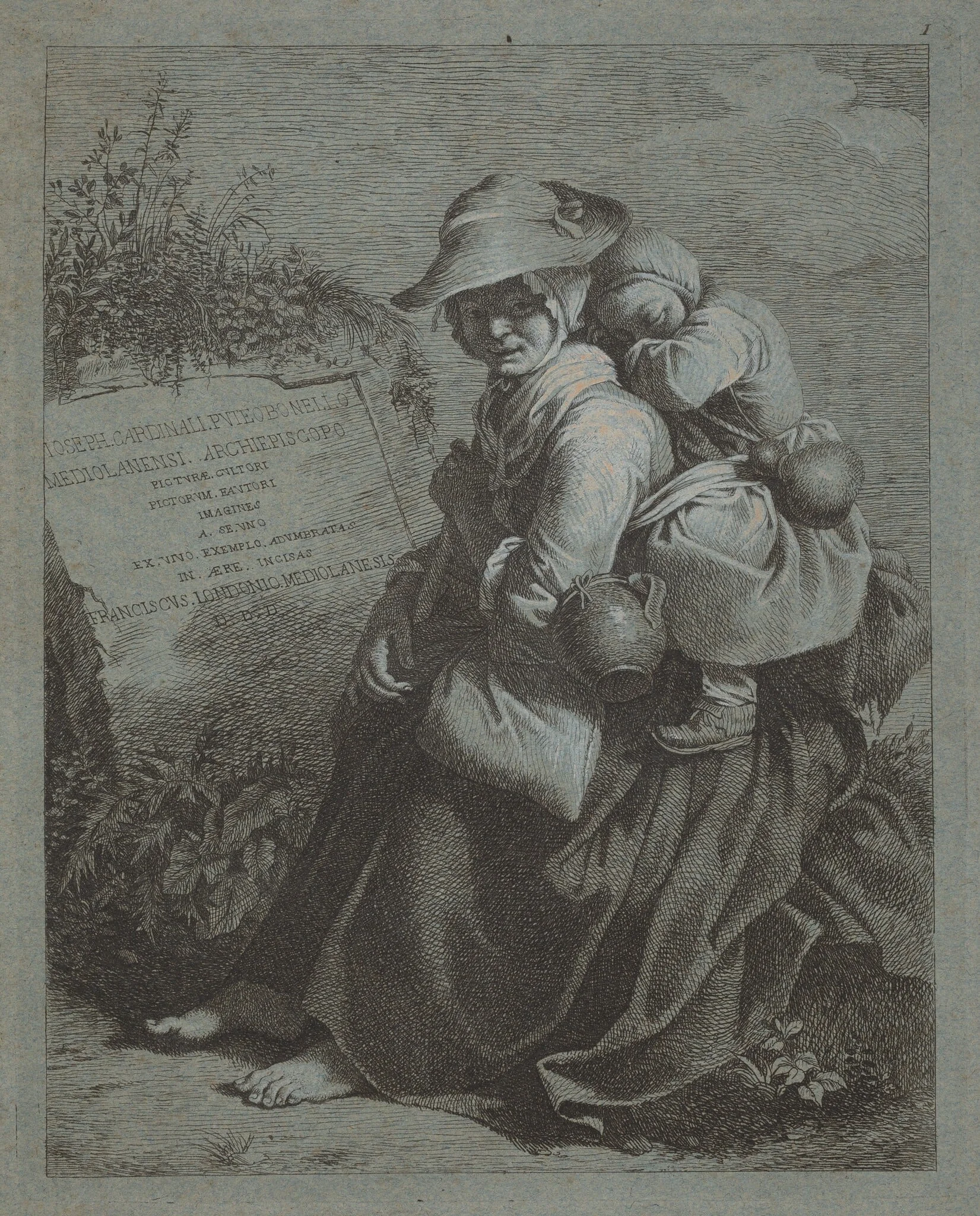 Seated Peasant Woman with Sleeping Child