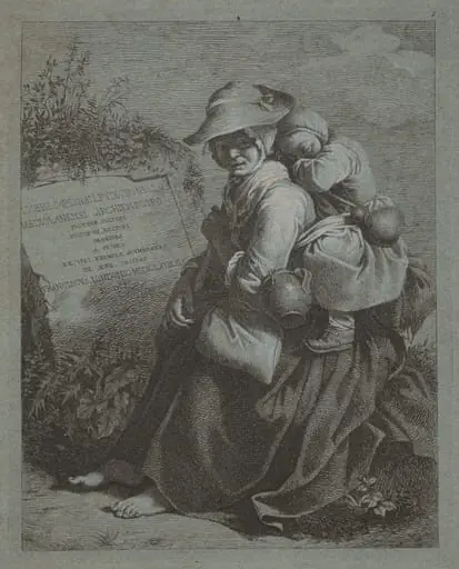 Seated Peasant Woman with Sleeping Child