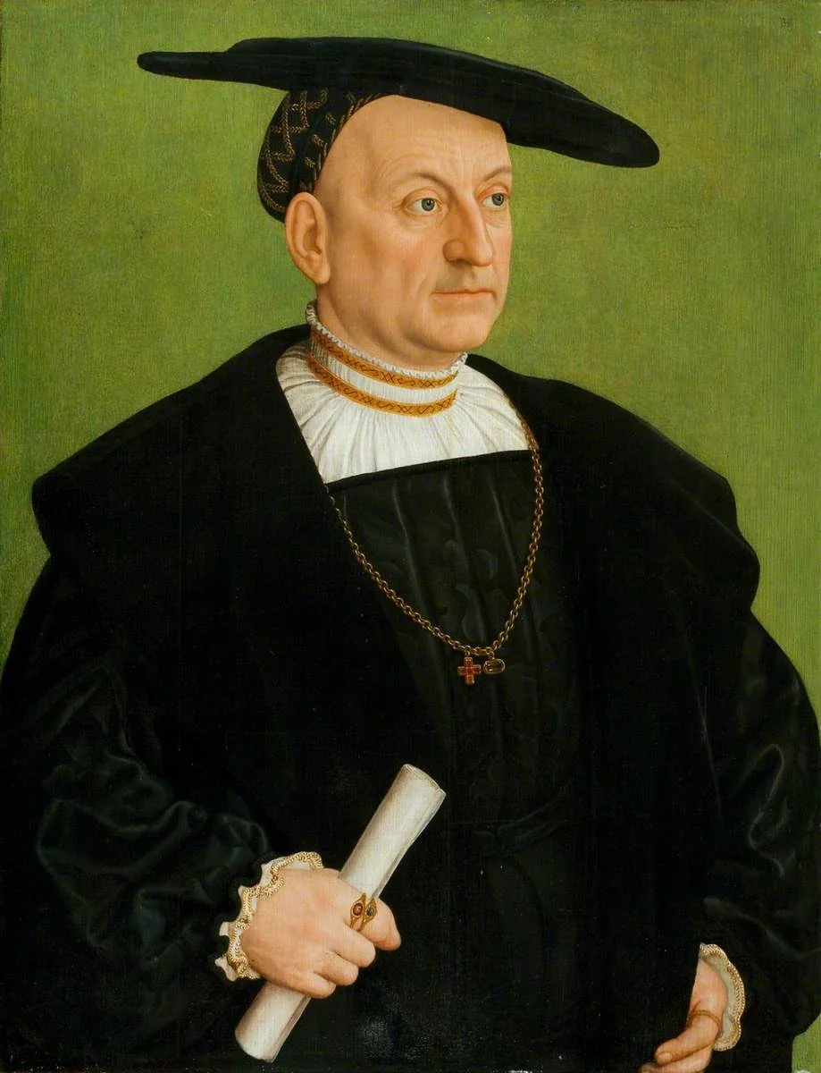 Portrait of Onophrius Scheit, by Barthel Beham, oil, 1528