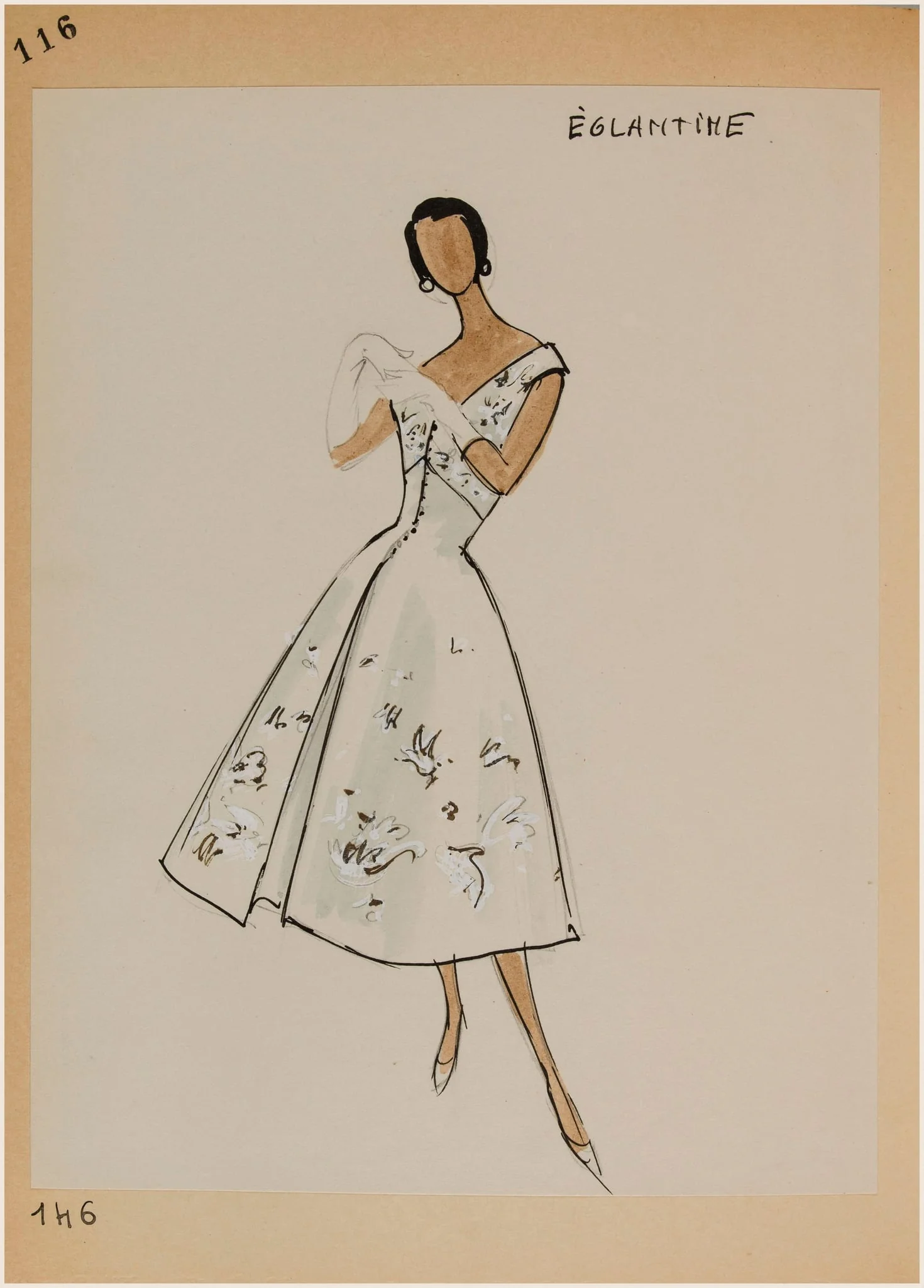 Eglantine, by Marie-Louise Carven, 1956