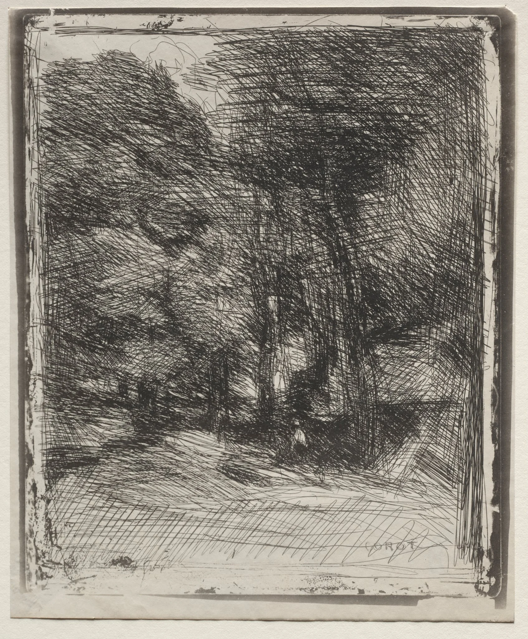 A Souvenir of the Bas-Bréau, by Jean Baptiste Camille Corot, 1858