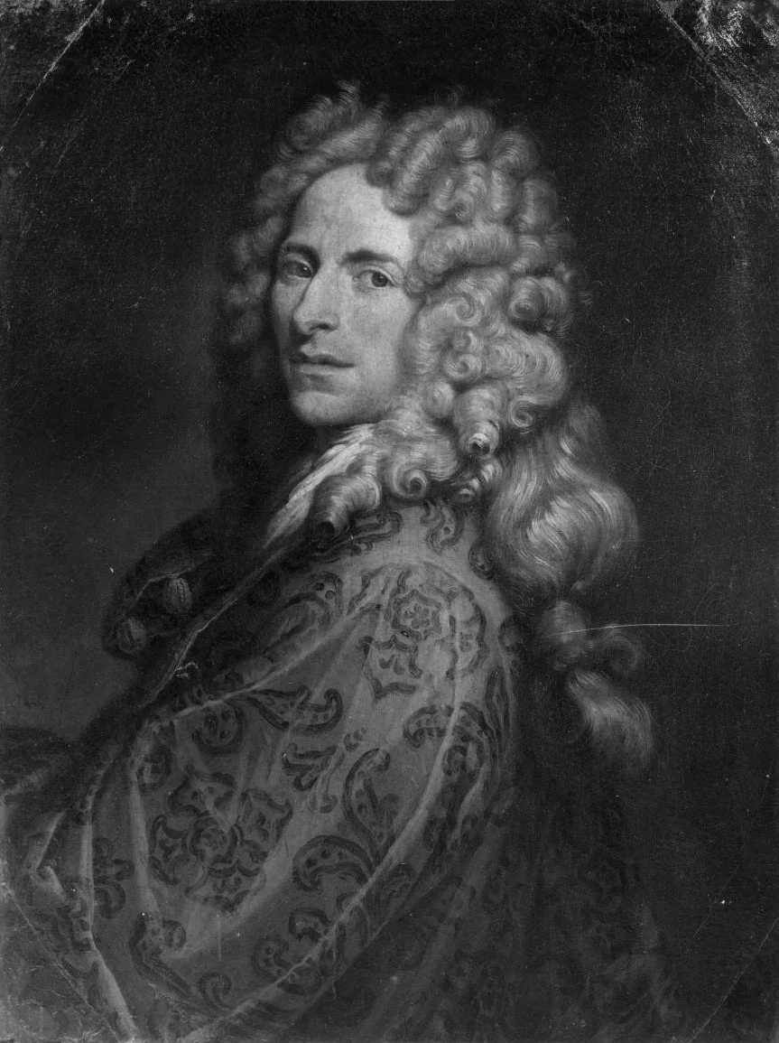 Self-portrait, by Francesco Galli Bibiena, oil, 1690