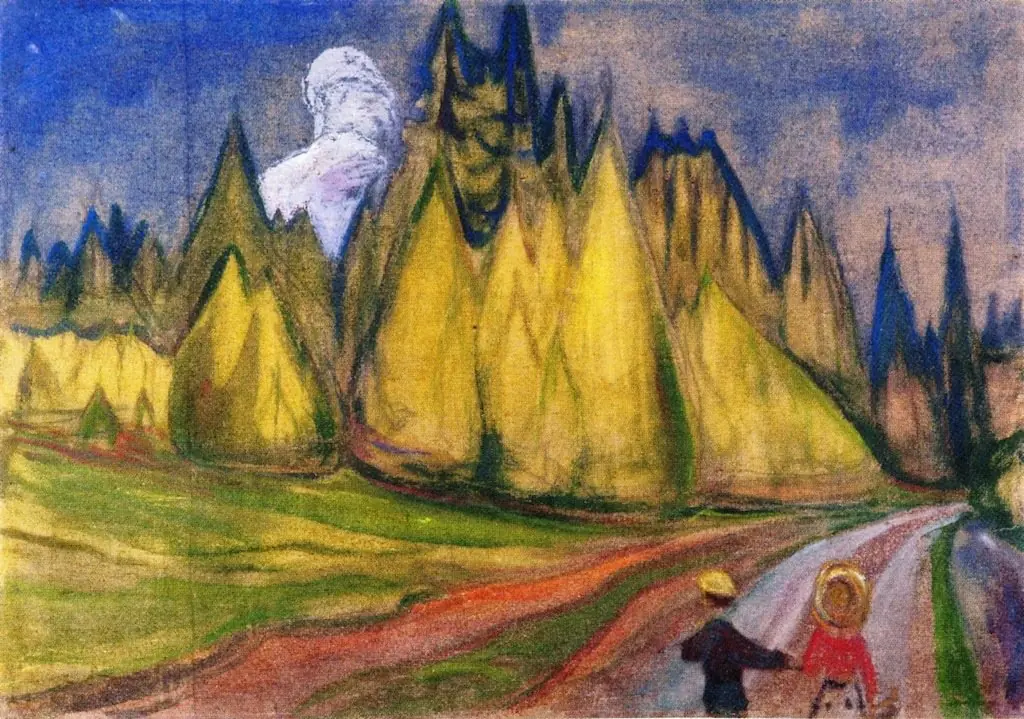 Two Children on their way to the Fairytale Forest