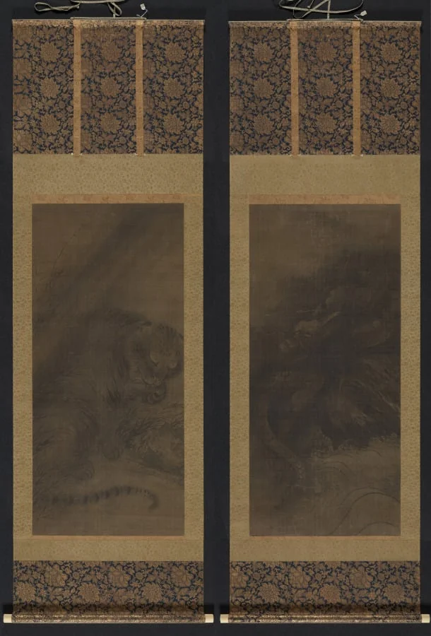 Dragon; Tiger, by Fachang Muqi, unspecified, 1262