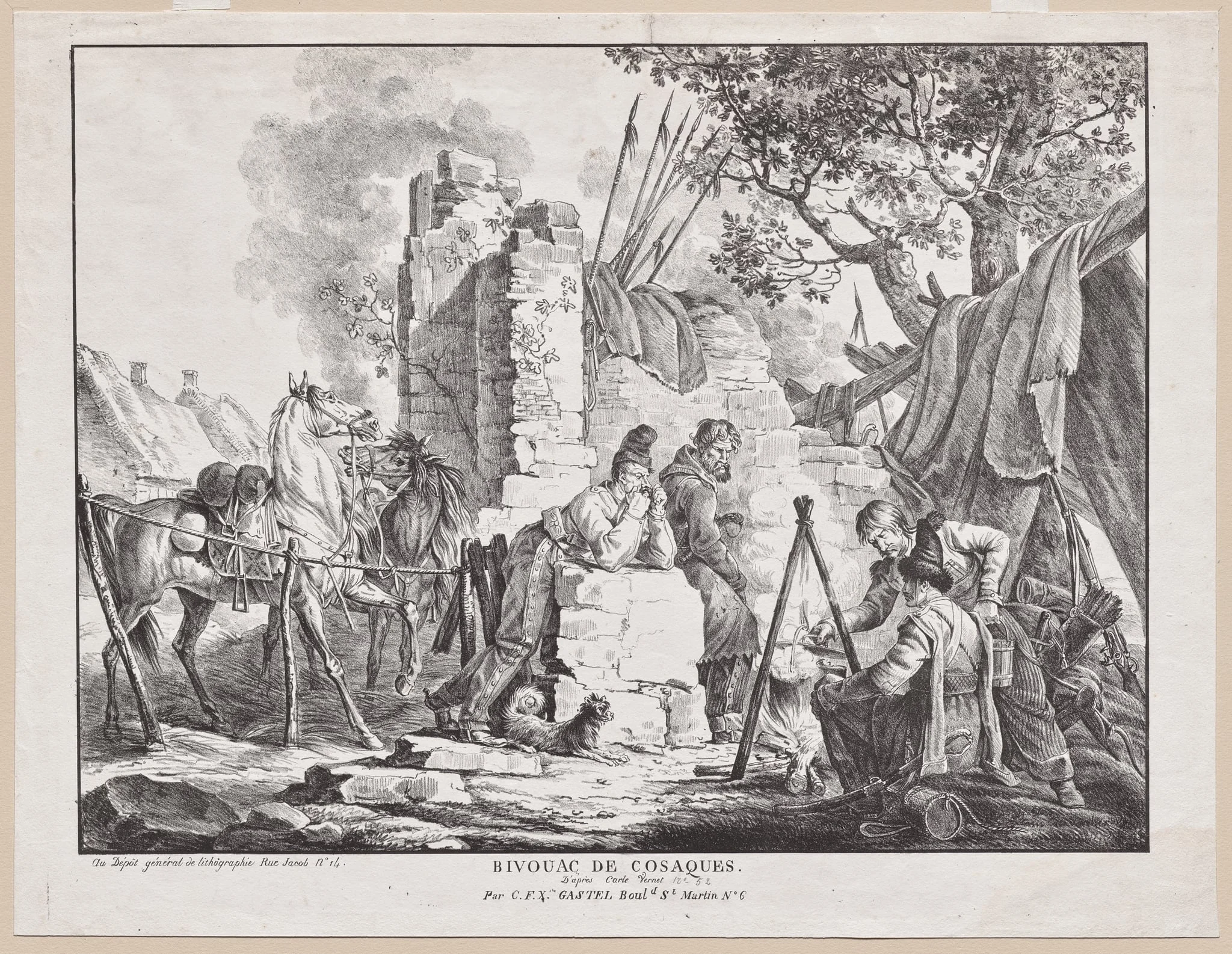 Bivouac de Cosaques, by Carle Vernet, 1818