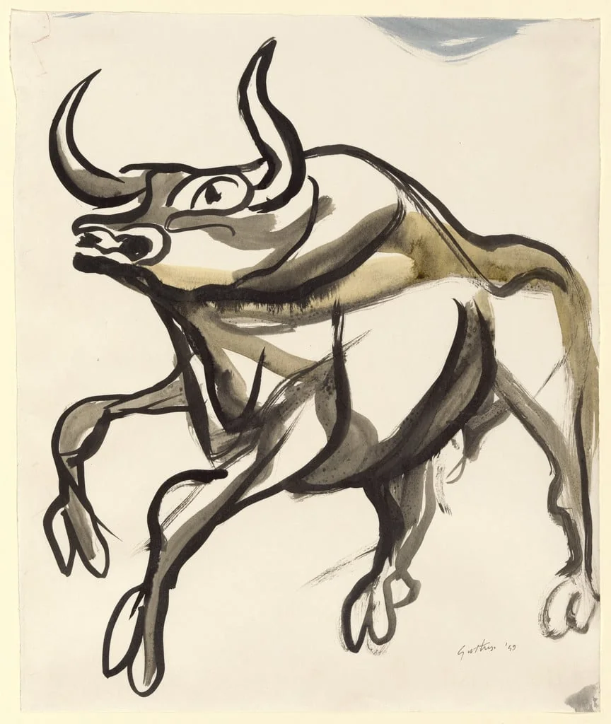 Untitled, by Renato Guttuso, ink, 1949
