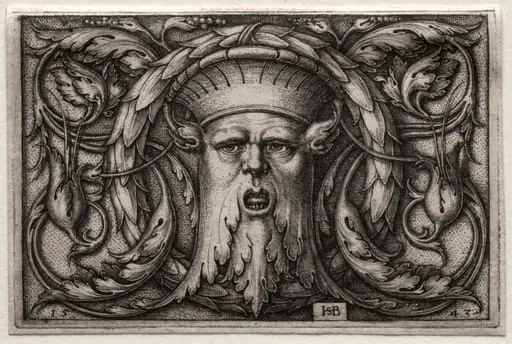 Ornament of Satyr's Head and Wreath