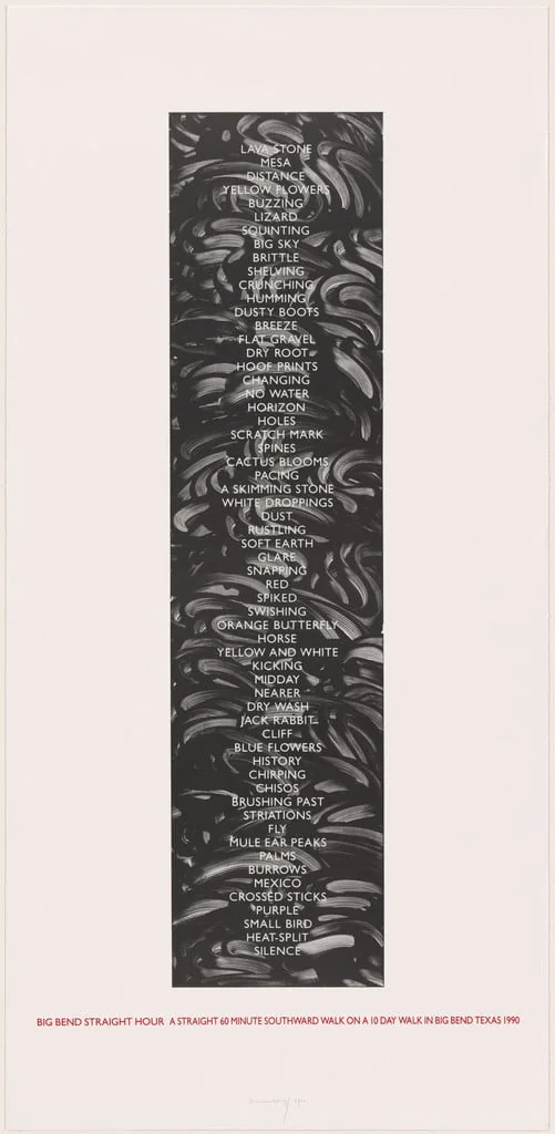 Untitled, by Richard Long, ink, 1990