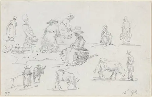Peasants and Cows [recto]