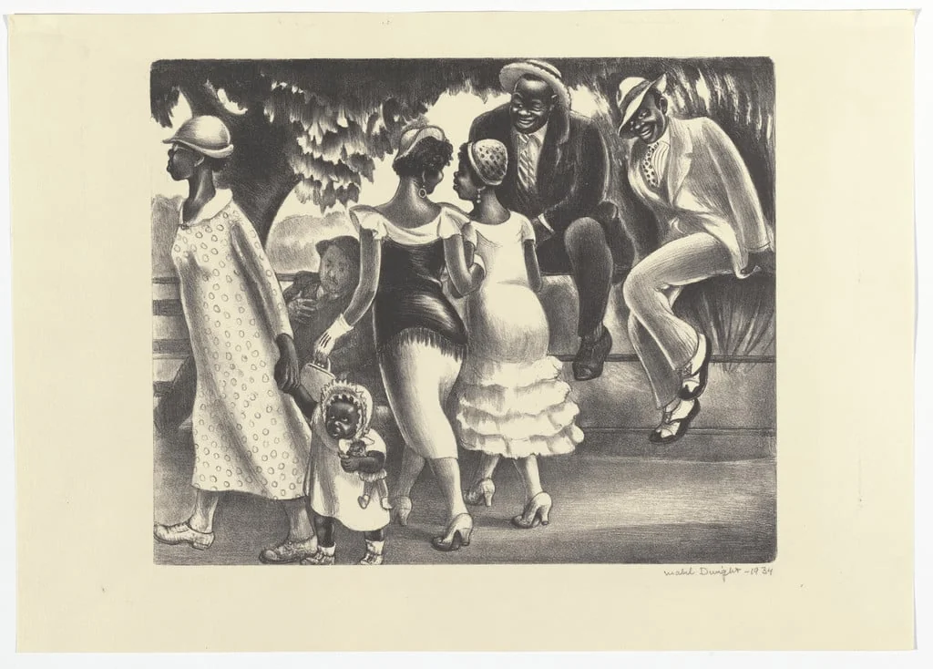 Untitled, by Mabel Dwight, ink, 1934