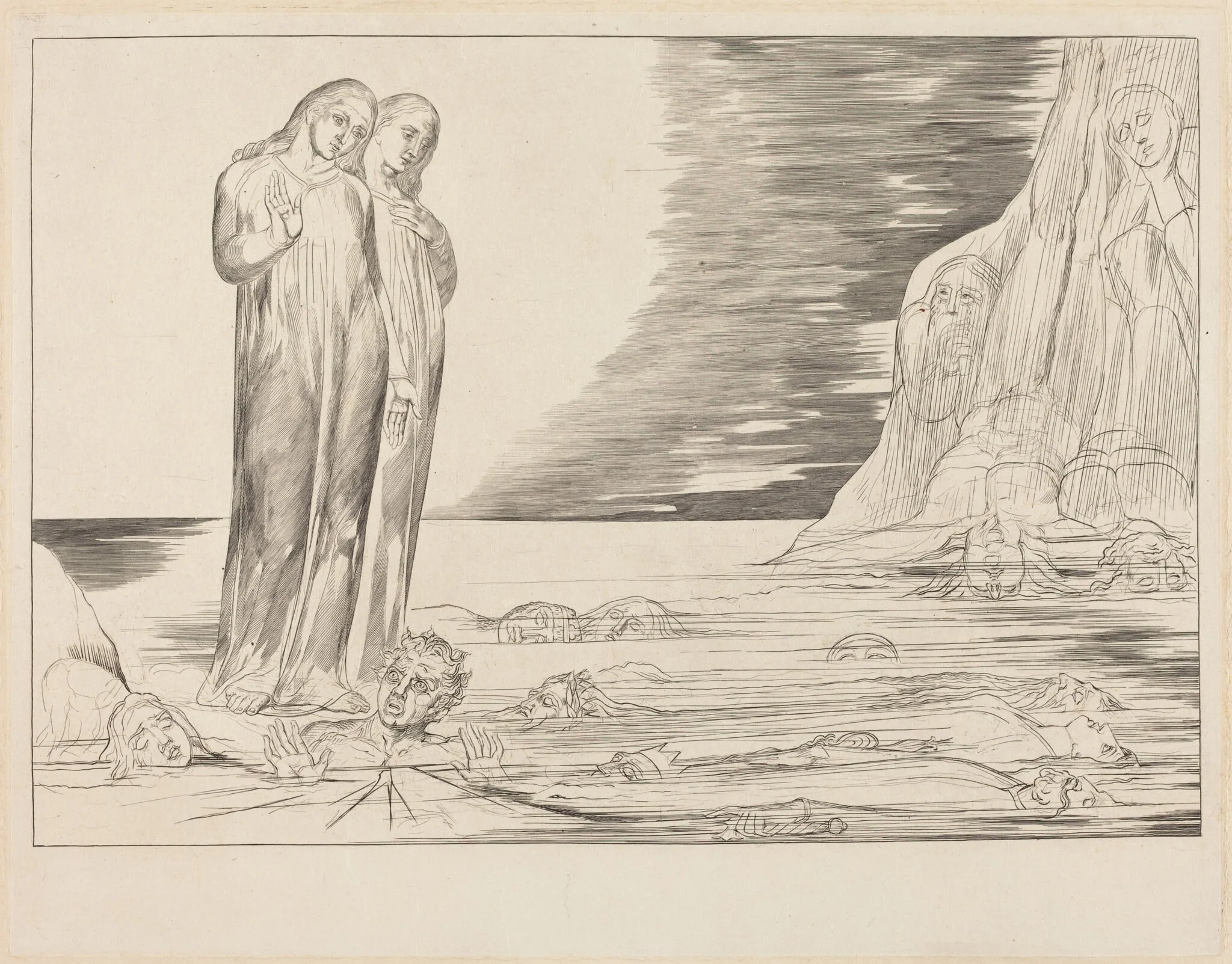 The Circle of the Traitors; Dante's Foot Striking Bocca degli Abbate