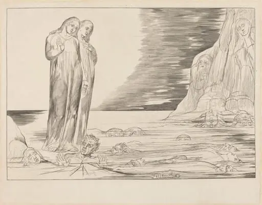 The Circle of the Traitors; Dante's Foot Striking Bocca degli Abbate