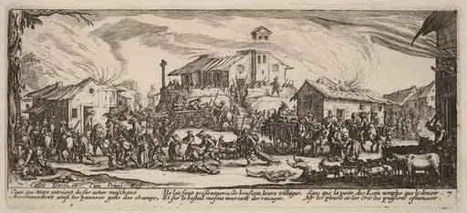 Plundering and Burning a Village