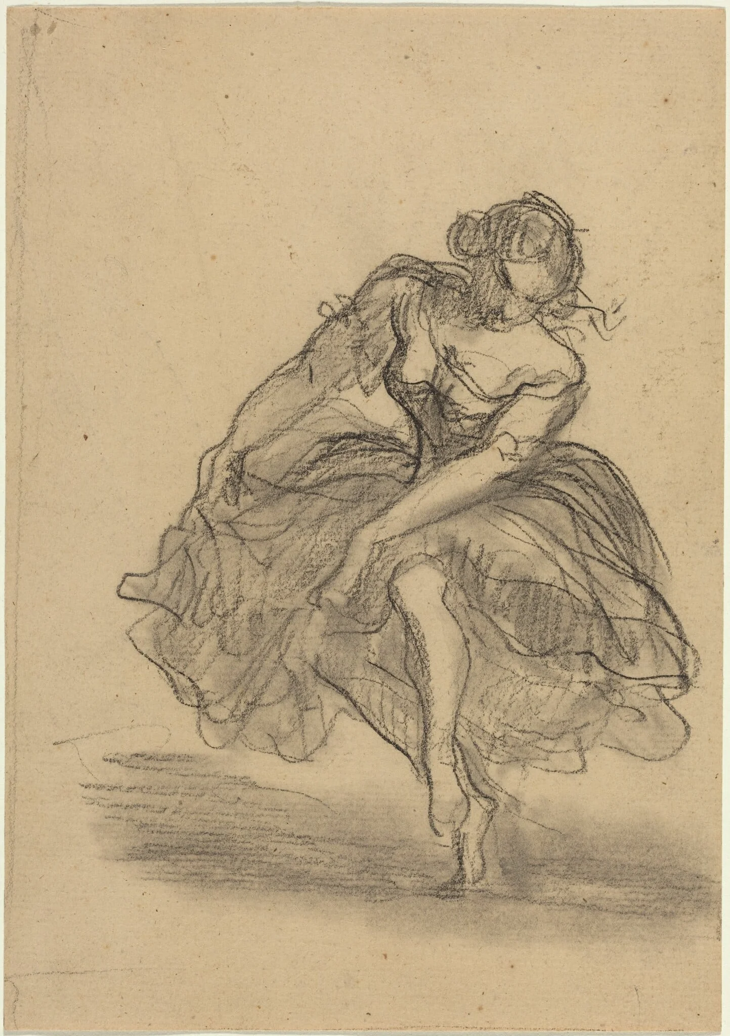 Dancer, by Honoré Daumier, charcoal, 1844