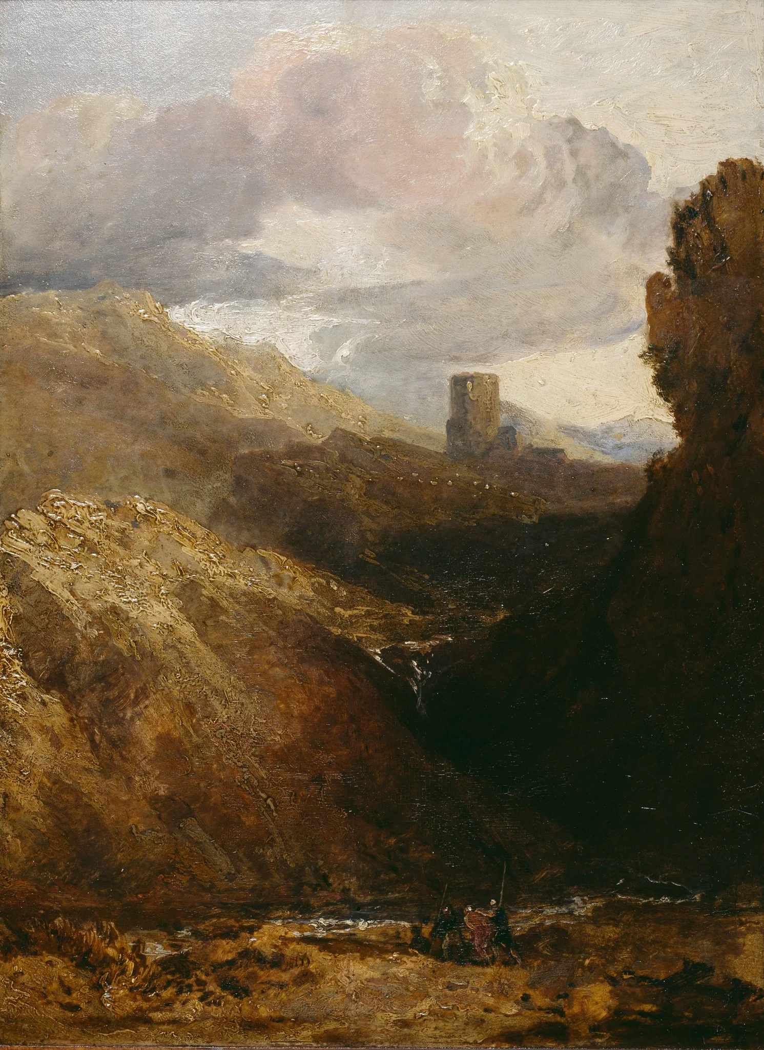 Dolbadarn Castle, by Joseph Mallord William Turner, oil, 1800