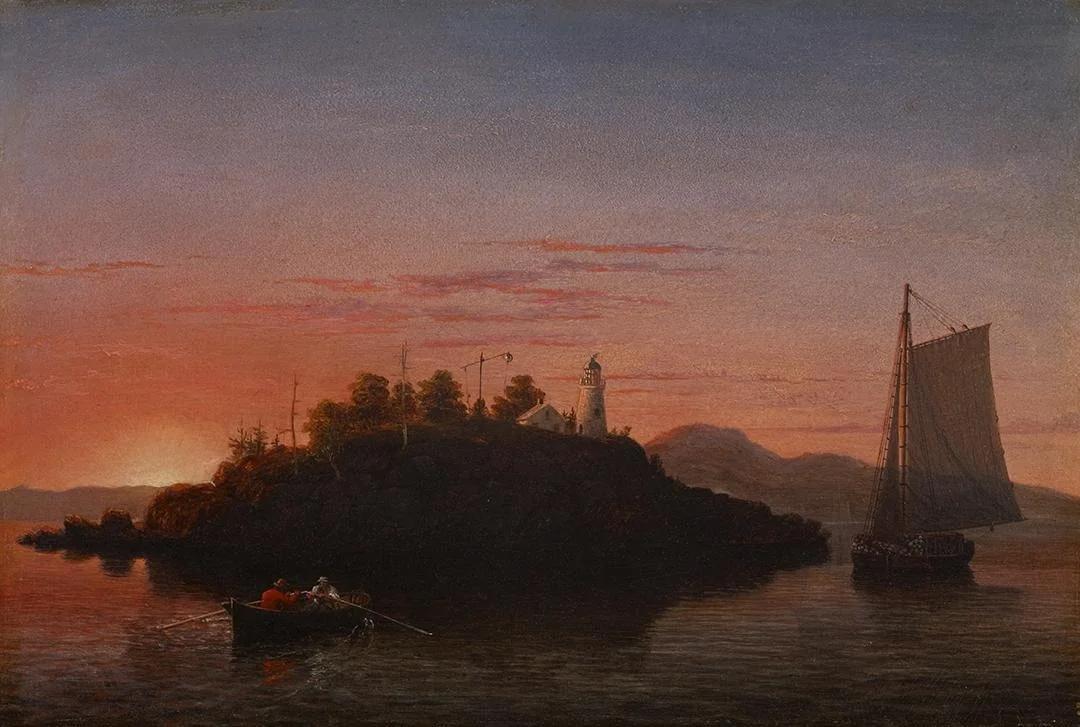 View of Camden Mountains from Penobscot Bay, by Fitz Henry Lane, oil, 1852