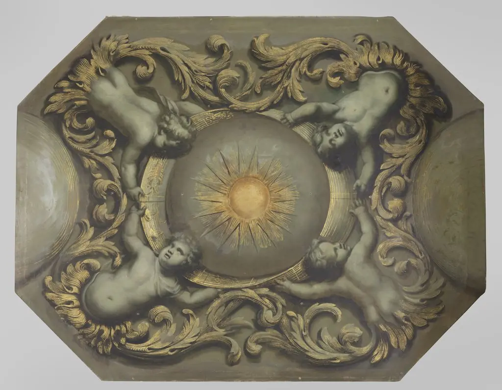 Schildering horend bij een plafond