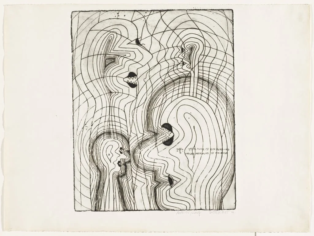 Untitled, by Dieter Roth, ink, 1966