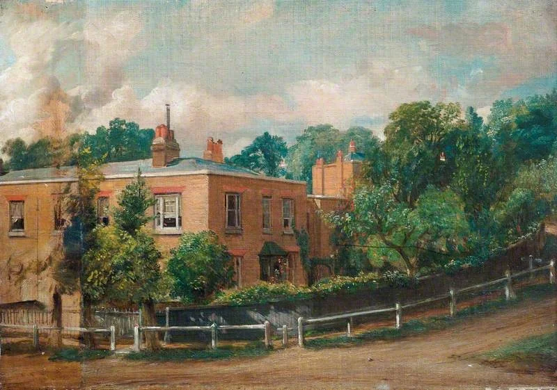 View of Lower Terrace, Hampstead, by John Constable, oil, 1822