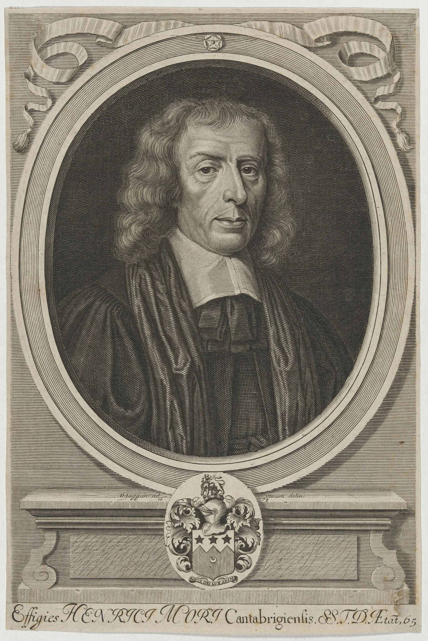 Henry More, Platonist and Theologian, by David Loggan, ink, 1679