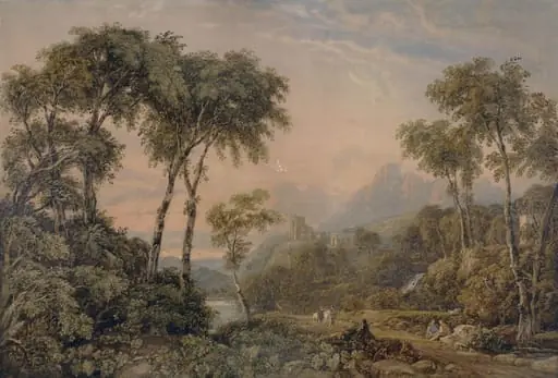 Landscape with Ruined Temple: Sunrise