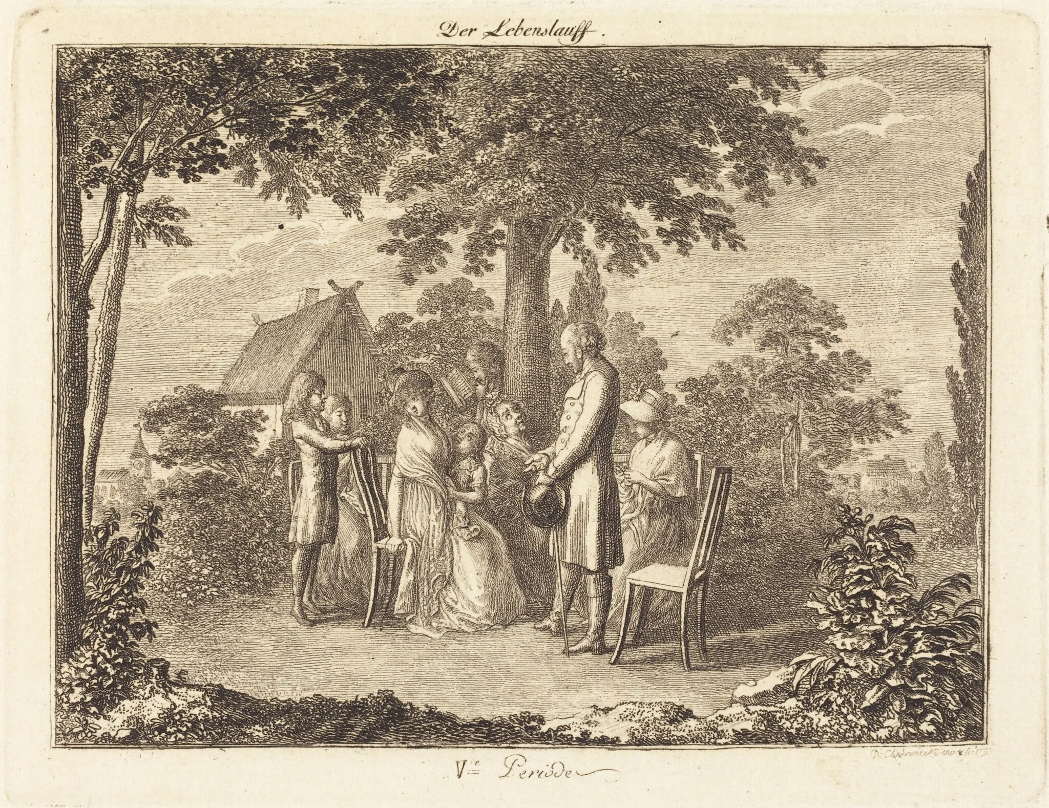 Family Grown, by Daniel Nikolaus Chodowiecki, ink, 1793