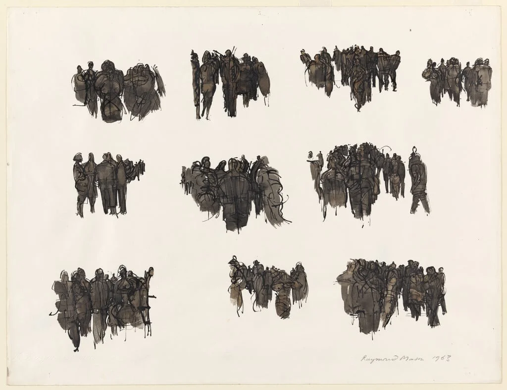 Untitled, by Raymond Mason, ink, 1963